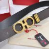 693200343a89a121ed54fe38 Shop Owner Recommended Trumpet Trumpet Genuine Salvatore Ferragamo Men's Leather Belt, Double-Sided Use, Imported Full-Grain Calfskin with '8' Shaped Stainless Steel Hardware, 3.5cm Width, Customizable Length
