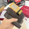 693200373a89a121ed54fe5c Salvatore Ferragamo Men's Belt, Genuine Imported Embossed Top-Layer Calfskin, Reversible Design, 3.5cm Width, New Minimalist Steel Hardware
