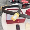 693200373a89a121ed54fe5f Salvatore Ferragamo Men's Belt, Genuine Imported Embossed Top-Layer Calfskin, Reversible Design, 3.5cm Width, New Minimalist Steel Hardware
