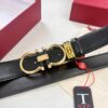 693200383a89a121ed54fe62 Salvatore Ferragamo Men's Belt, Genuine Top Grain Leather, Reversible Design, 3.5cm Width, Stainless Steel Hardware, Perfect for Gifting