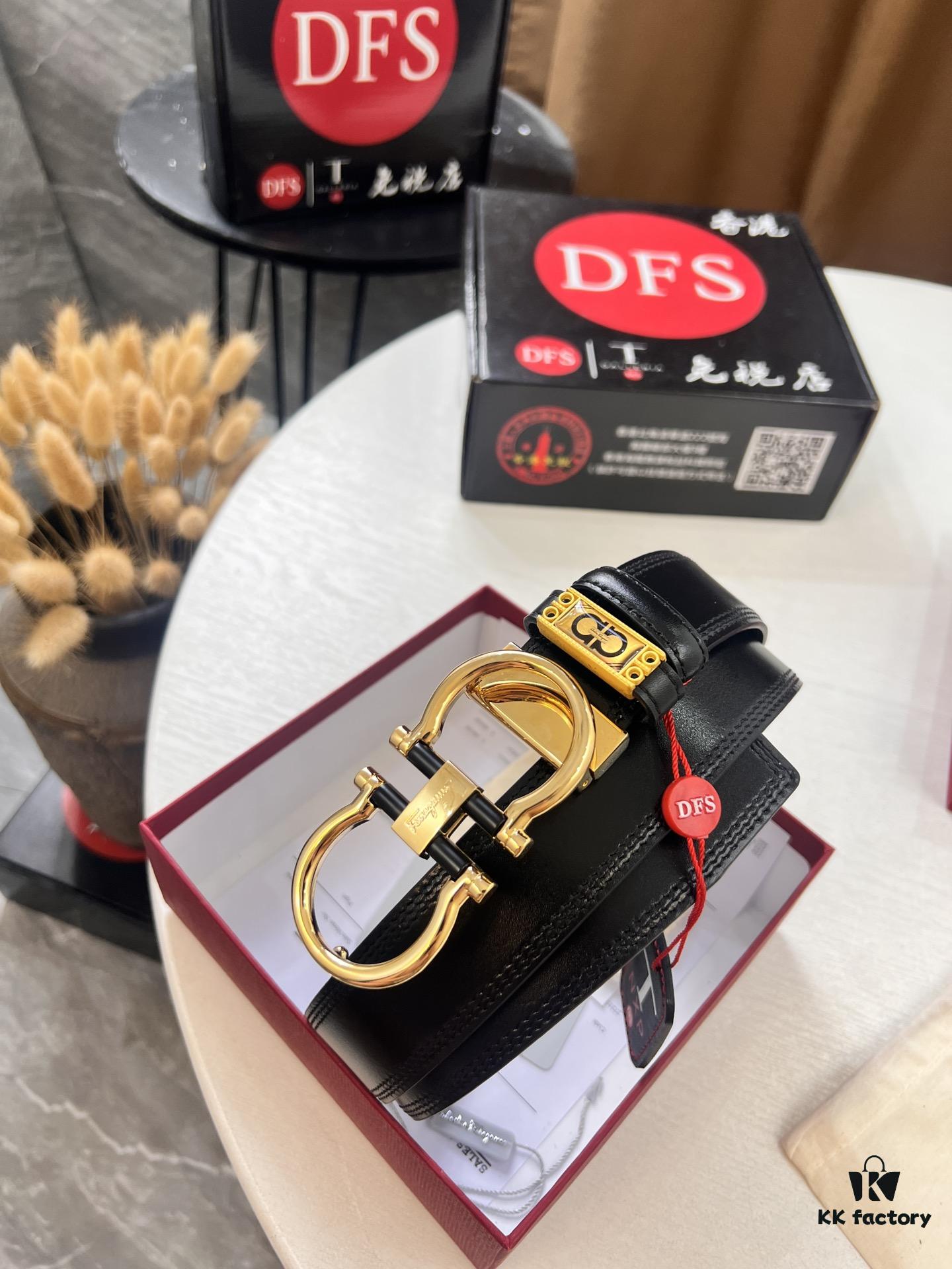 693200383a89a121ed54fe65 Salvatore Ferragamo Men's Belt, Genuine Top Grain Leather, Reversible Design, 3.5cm Width, Stainless Steel Hardware, Perfect for Gifting