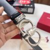 693200383a89a121ed54fe6d Ferragamo Men's Belt, Genuine Imported Smooth Full-Grain Leather, Reversible Design, 3.5cm Width, Stainless Steel Buckle, Boxed with NXP Anti-Counterfeit Chip
