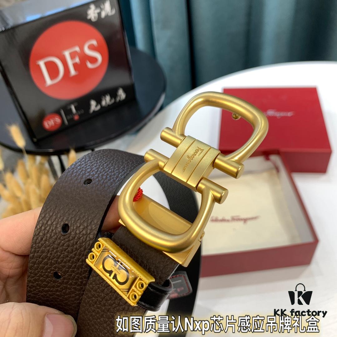 6932003a3a89a121ed54fe81 Ferragamo Belt, Genuine Top-Grade Leather Belt with 8-Shaped Authentic Hardware, Double-Sided Wear, Imported Full-Grain Cattlehide, German OEM Craftsmanship