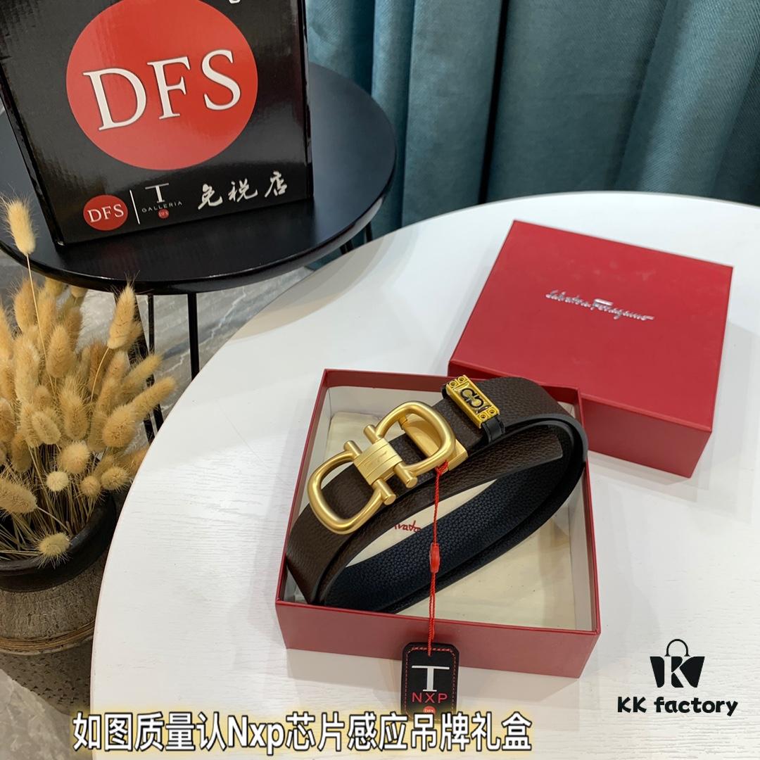 6932003a3a89a121ed54fe82 Ferragamo Belt, Genuine Top-Grade Leather Belt with 8-Shaped Authentic Hardware, Double-Sided Wear, Imported Full-Grain Cattlehide, German OEM Craftsmanship