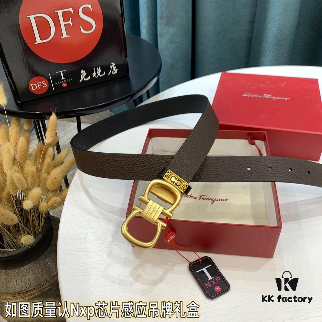 6932003a3a89a121ed54fe84 Ferragamo Belt, Genuine Top-Grade Leather Belt with 8-Shaped Authentic Hardware, Double-Sided Wear, Imported Full-Grain Cattlehide, German OEM Craftsmanship