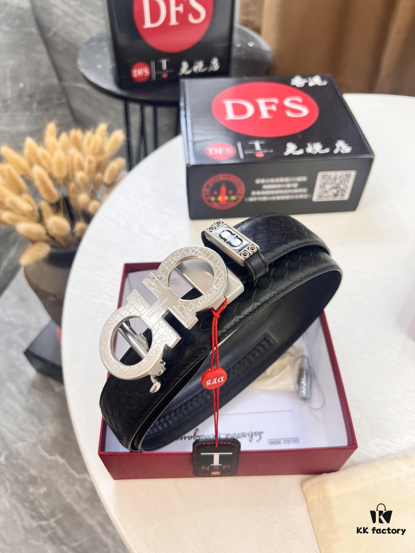 6932003b3a89a121ed54fe89 Arrival 🎺🎺 Authentic Shot, Ferragamo Automatic Men's Leather Belt, ZP Molded 8-Shaped Beveled Pattern with Stainless Steel Hardware, Business Belt, Imported Top Layer Calfskin with Ferragamo Mesh Texture, Automatic Tooth Adjustment, 3.5 cm Width