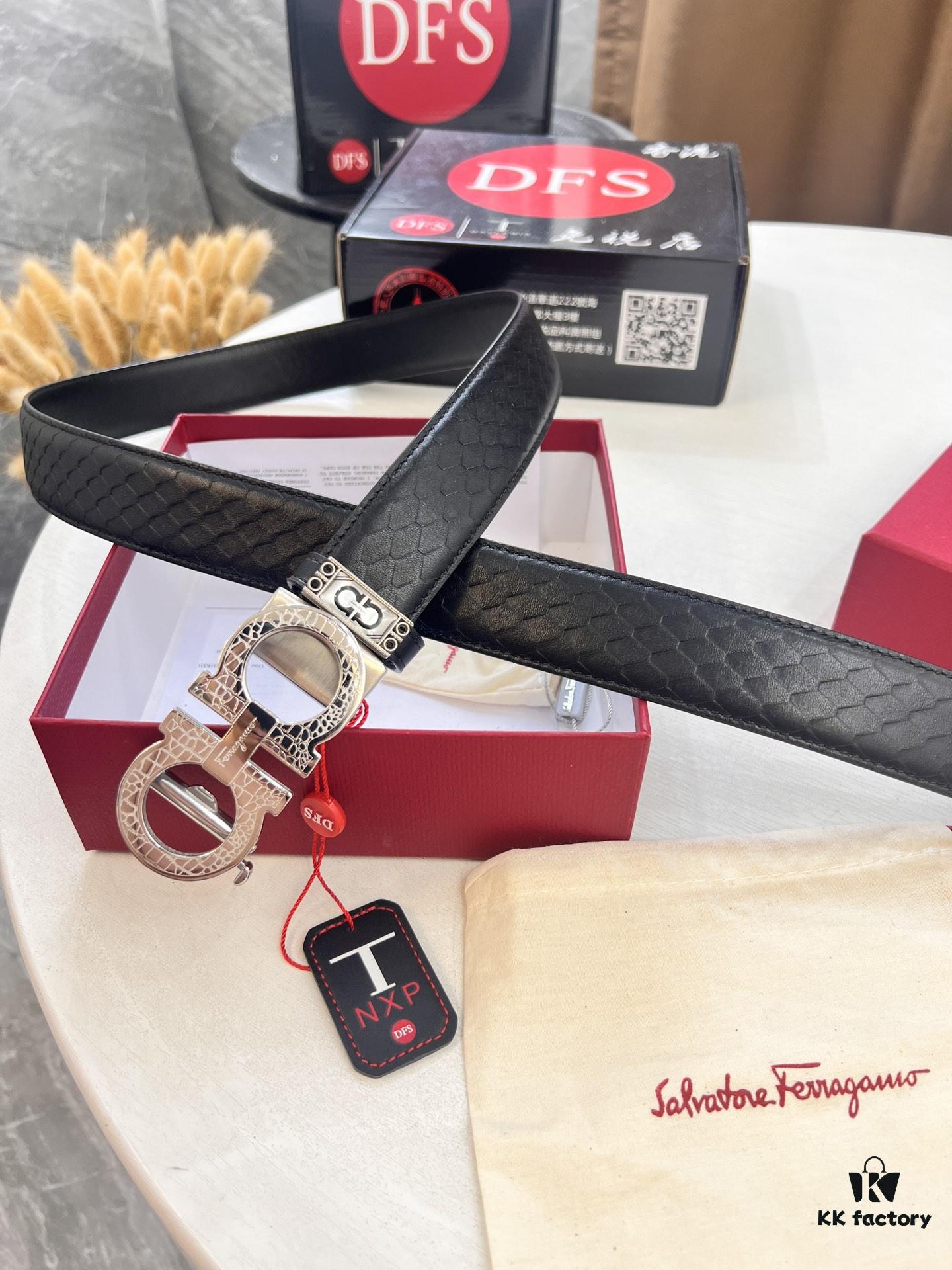 6932003b3a89a121ed54fe92 Arrival 🎺🎺 Real Product Photography, Ferragamo Automatic Series Men's Belt, ZP Mold Precision Crafted, 8-Shaped Beveled Pattern with Stainless Steel Hardware, Business Belt, Imported Genuine Top Layer Calfskin with Ferragamo Mesh Texture, Automatic Tooth Slide, Width 3.5 cm