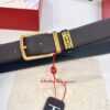 6932003d3a89a121ed54feaa Ferragamo Men's Belt, Genuine First-Layer Cowhide with Palm Pattern, Reversible Design, 3.5cm Width, Stainless Steel '8' Shape Pin Buckle