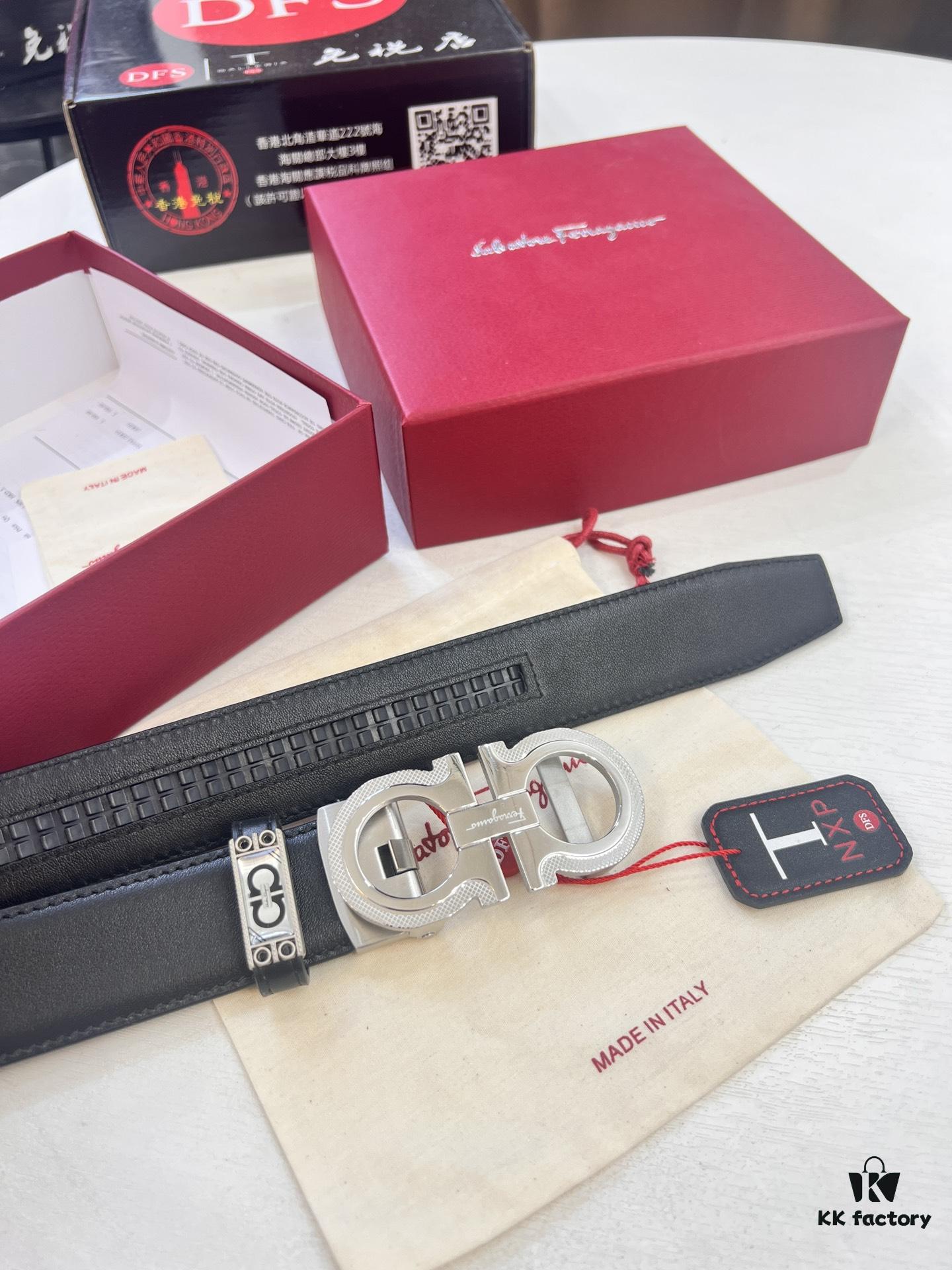 6932003e3a89a121ed54feb9 Arrival 🎺🎺 Authentic Photography, Ferragamo Automatic Series Men's Belt, ZP Molded 8-Shaped Beveled Pattern with Stainless Steel Hardware, Business Belt, Imported Xiao Ferragamo Smooth Grain Top-Layer Cowhide, Automatic Tooth Adjustment, 3.5 cm Width