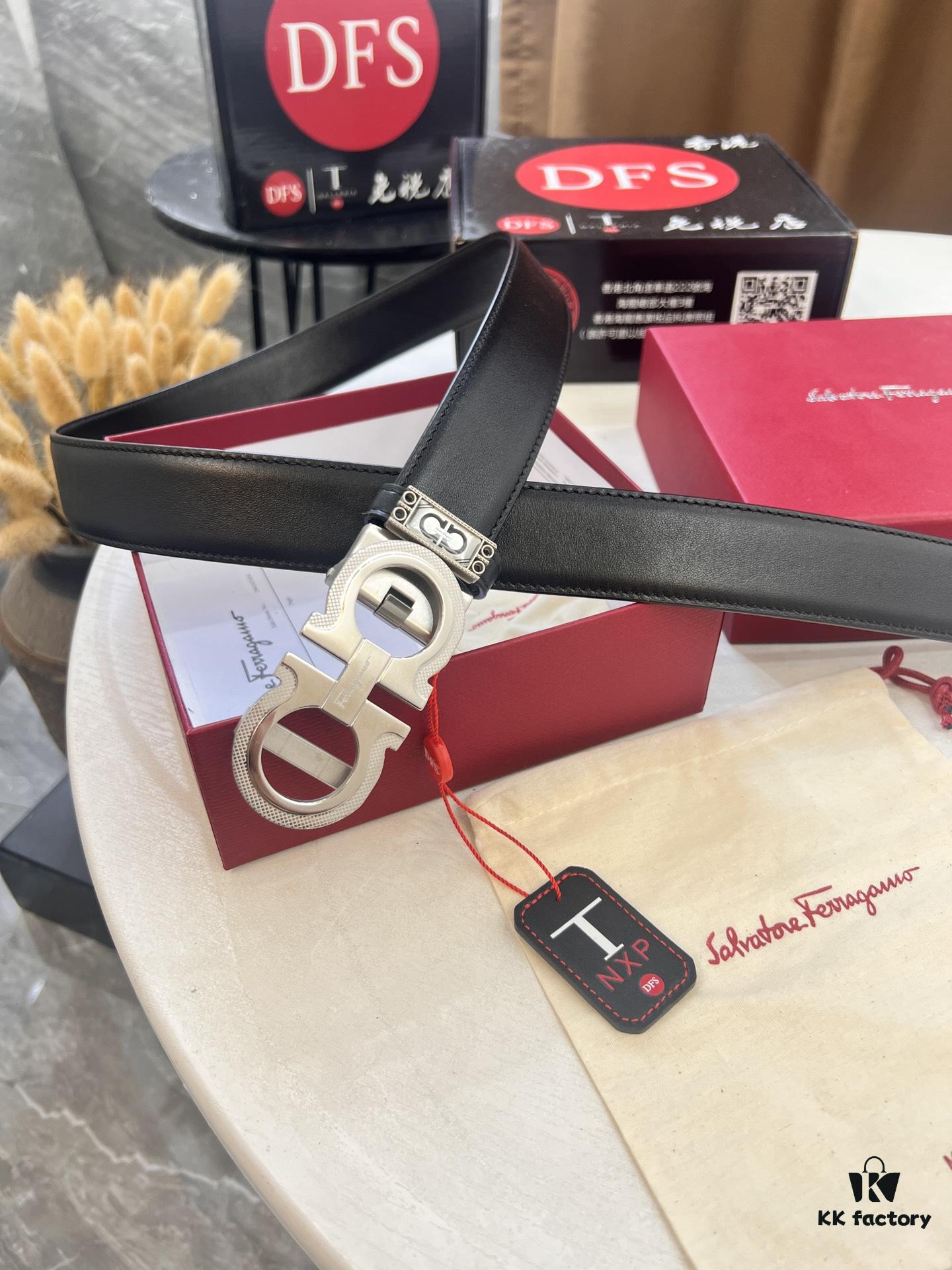 6932003f3a89a121ed54febb Arrival 🎺🎺 Authentic Photography, Ferragamo Automatic Series Men's Belt, ZP Molded 8-Shaped Beveled Pattern with Stainless Steel Hardware, Business Belt, Imported Xiao Ferragamo Smooth Grain Top-Layer Cowhide, Automatic Tooth Adjustment, 3.5 cm Width