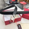 693200403a89a121ed54fed0 Ferragamo Men's Belt, Genuine Embossed Full-Grain Leather, Reversible Design, 3.5cm Width, Stainless Steel Buckle, Adjustable Length