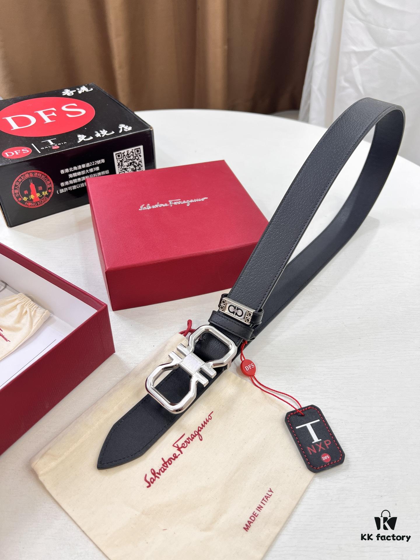 693200423a89a121ed54fee5 Salvatore Ferragamo Belt, Hong Kong Duty-Free Gift Box 🎁 (NXP RFID Tag with Official Website Verification, Authentic Anti-Counterfeit Chip)