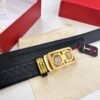 693200423a89a121ed54feea Salvatore Ferragamo Men's Automatic Belt, 3.5cm Width, Full-Grain Calfskin with Steel Hardware, Eight-Shaped Diagonal Weave Design