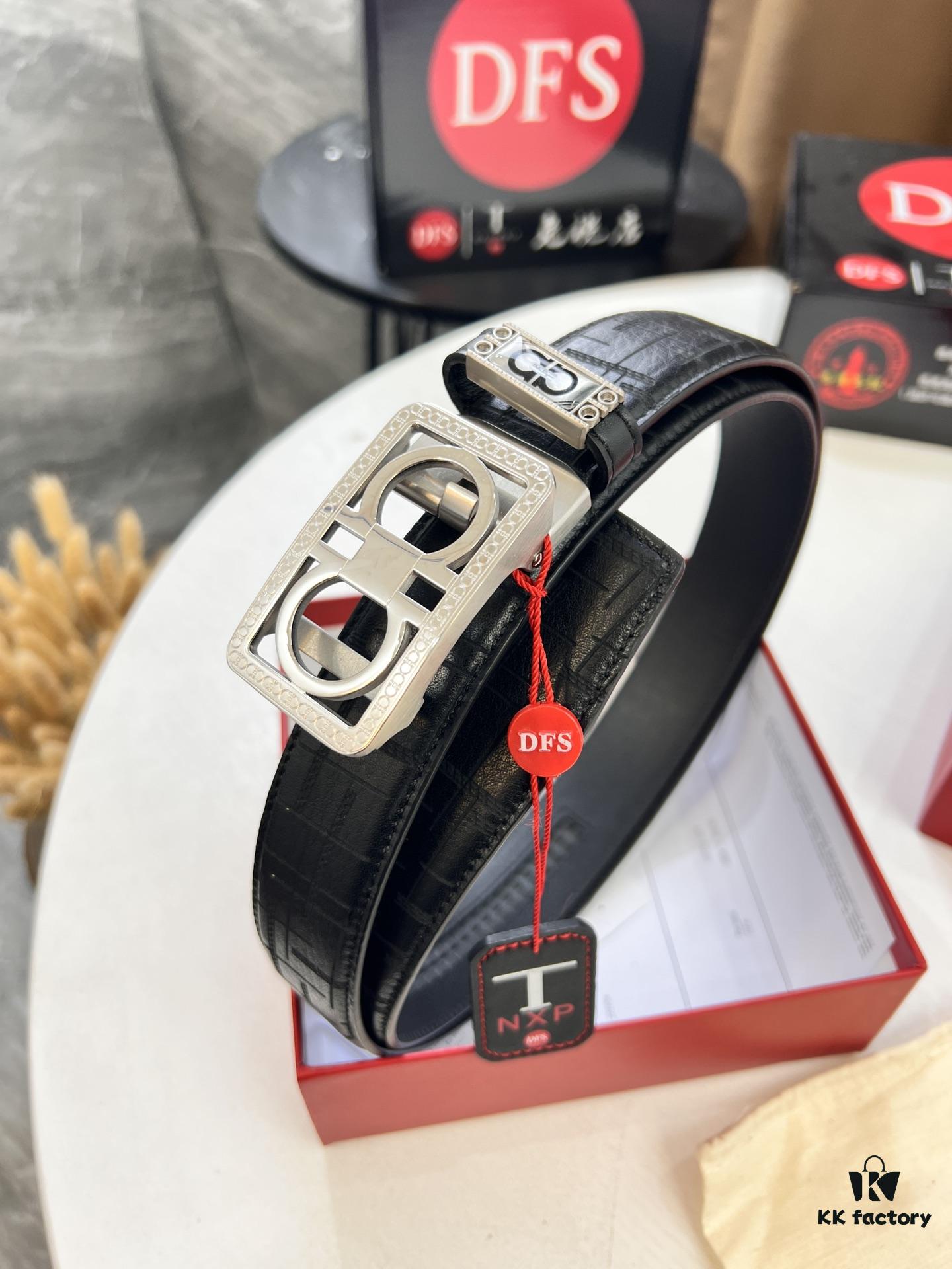 693200433a89a121ed54fef2 Arrival of FilArgmou Automatic Men's Leather Belt with 8-Shaped Beveled Pattern, Stainless Steel Hardware, and Genuine Woven Top-Grain Cowhide