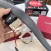 693200433a89a121ed54fefa Salvatore Ferragamo Men's Belt, Genuine Imported Lapah Plain Full-Grain Leather, Double-Sided Dual Color Design, Adjustable Length, New '8' Shaped Stainless Steel Hardware, 3.5cm Width