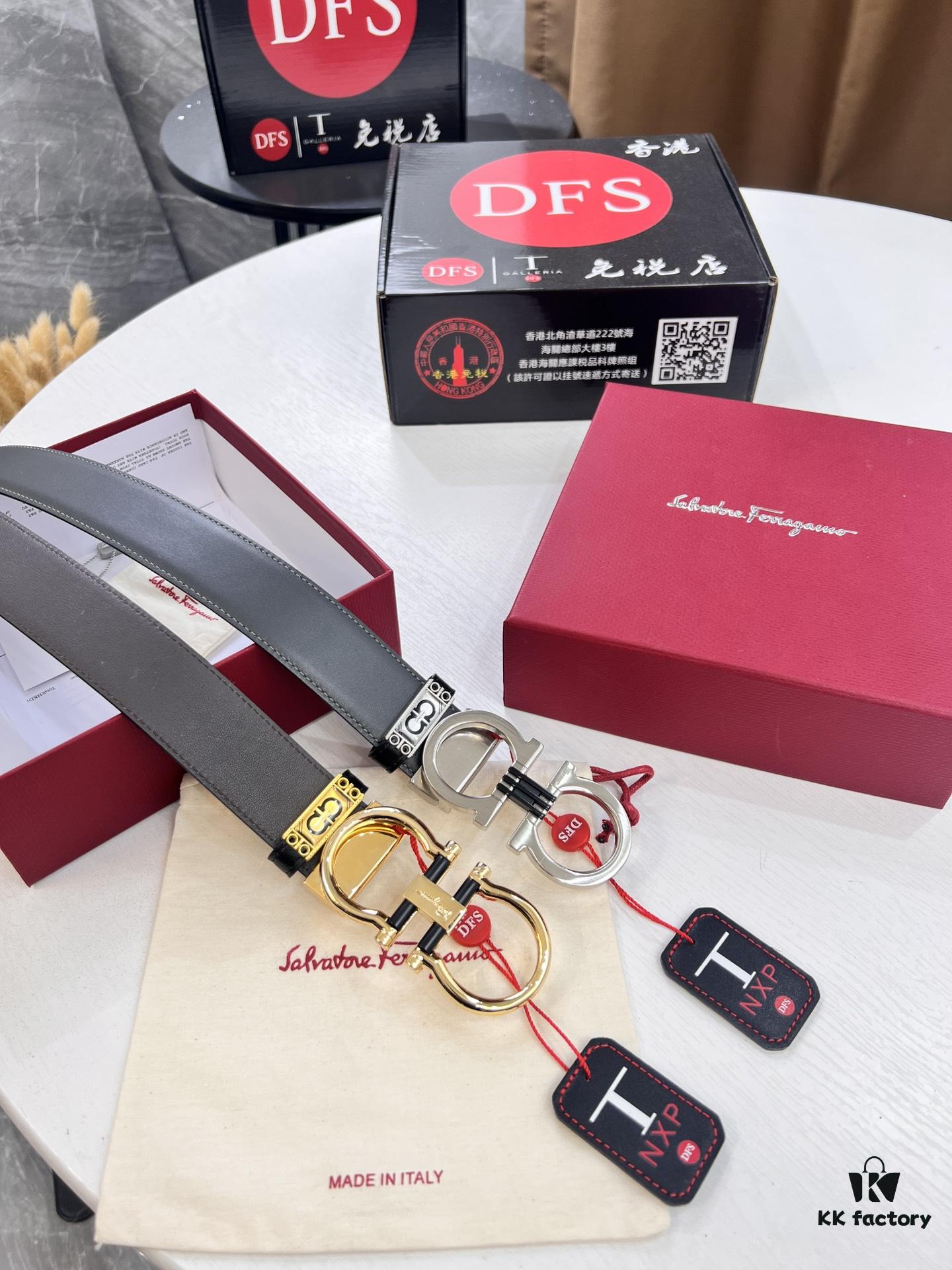 693200443a89a121ed54ff03 Shop Owner's Recommendation: Ferragamo Men's Belt, Genuine Imported Lap Grain Full-Grain Leather, Reversible Dual Color, Precision 8-Shaped Stainless Steel Buckle