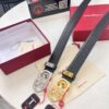 693200453a89a121ed54ff0a Salvatore Ferragamo Men's Automatic Belt, Top-Quality Genuine Leather with '8' Pattern, 3.5cm Width, Stainless Steel Hardware