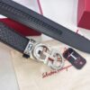 693200453a89a121ed54ff0d Salvatore Ferragamo Men's Automatic Belt, Top-Quality Genuine Leather with '8' Pattern, 3.5cm Width, Stainless Steel Hardware