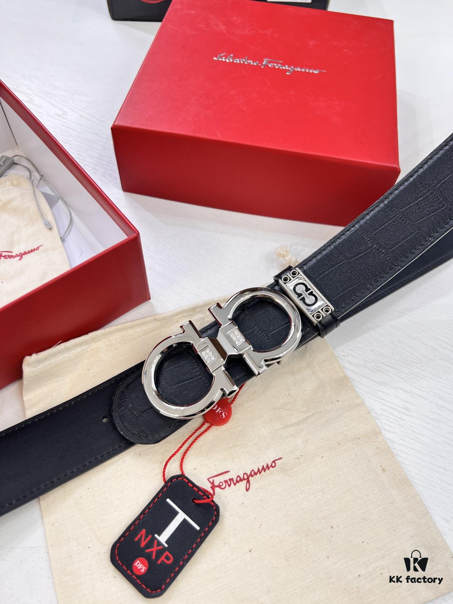 693200473a89a121ed54ff24 Top-Tier Belt, Hong Kong Duty-Free T Gift Box 🎁 Anti-Counterfeit QR Code Verification, Genuine South African Imported Deer-Grain Calfskin, Double-Sided Texture, 3.8cm Width, Premium Men's Dress Belt