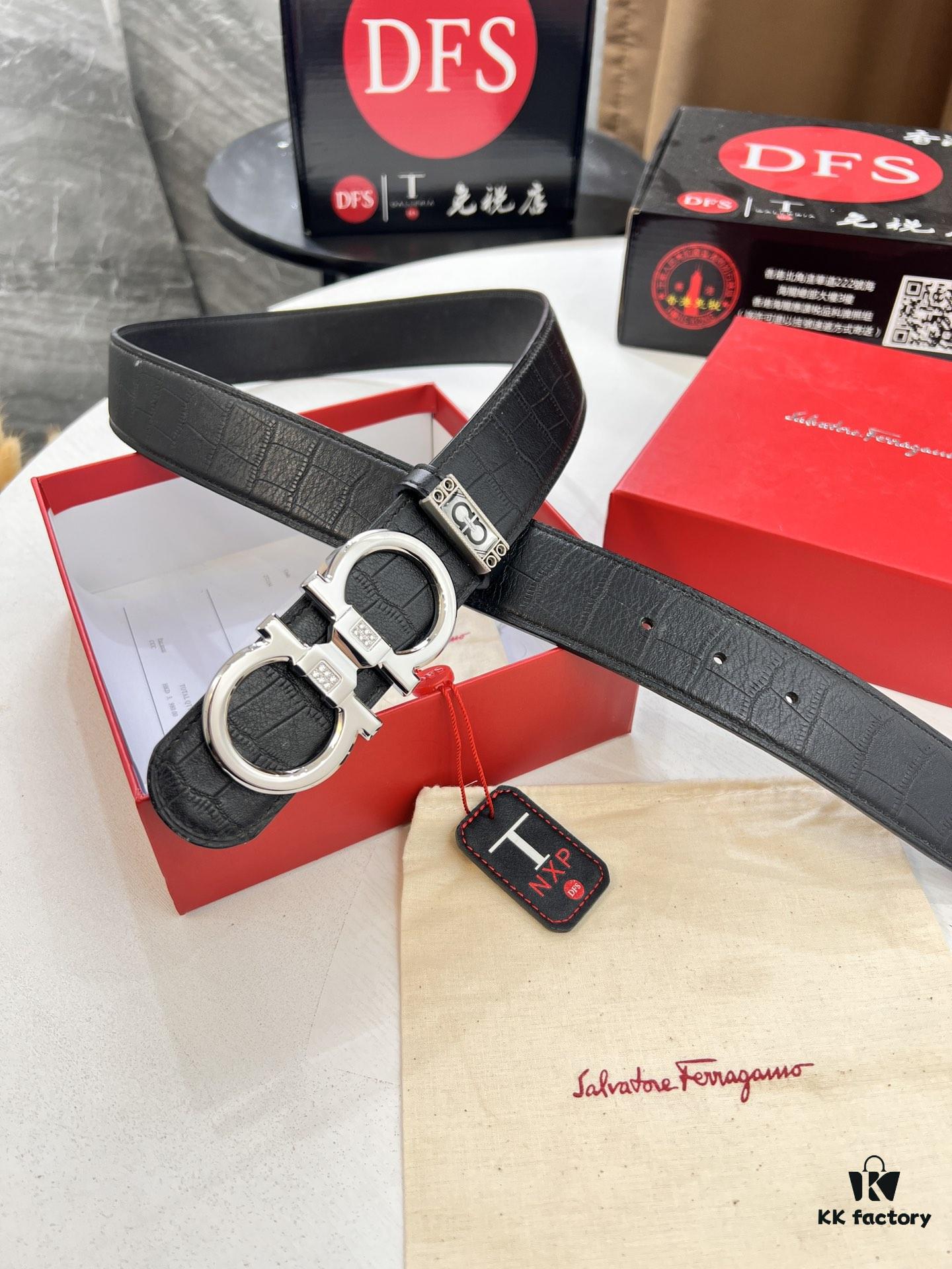 693200473a89a121ed54ff25 Top-Tier Belt, Hong Kong Duty-Free T Gift Box 🎁 Anti-Counterfeit QR Code Verification, Genuine South African Imported Deer-Grain Calfskin, Double-Sided Texture, 3.8cm Width, Premium Men's Dress Belt