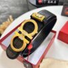 693200473a89a121ed54ff2c Top-Tier Men's Belt - Dual-Sided Genuine Calfskin Leather, Corrosion-Resistant Steel Hardware, Imported South African Deer Grain Cowhide, 3.8cm Width, Duty-Free Hong Kong T Gift Box Packaging