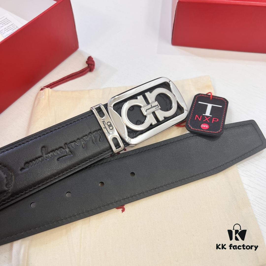 693200483a89a121ed54ff39 Top-tier Salvatore Ferragamo Belt, Hong Kong Duty-Free Gift Box, Original 8-Shaped Hardware, Genuine Leather, NFC Chip Enabled