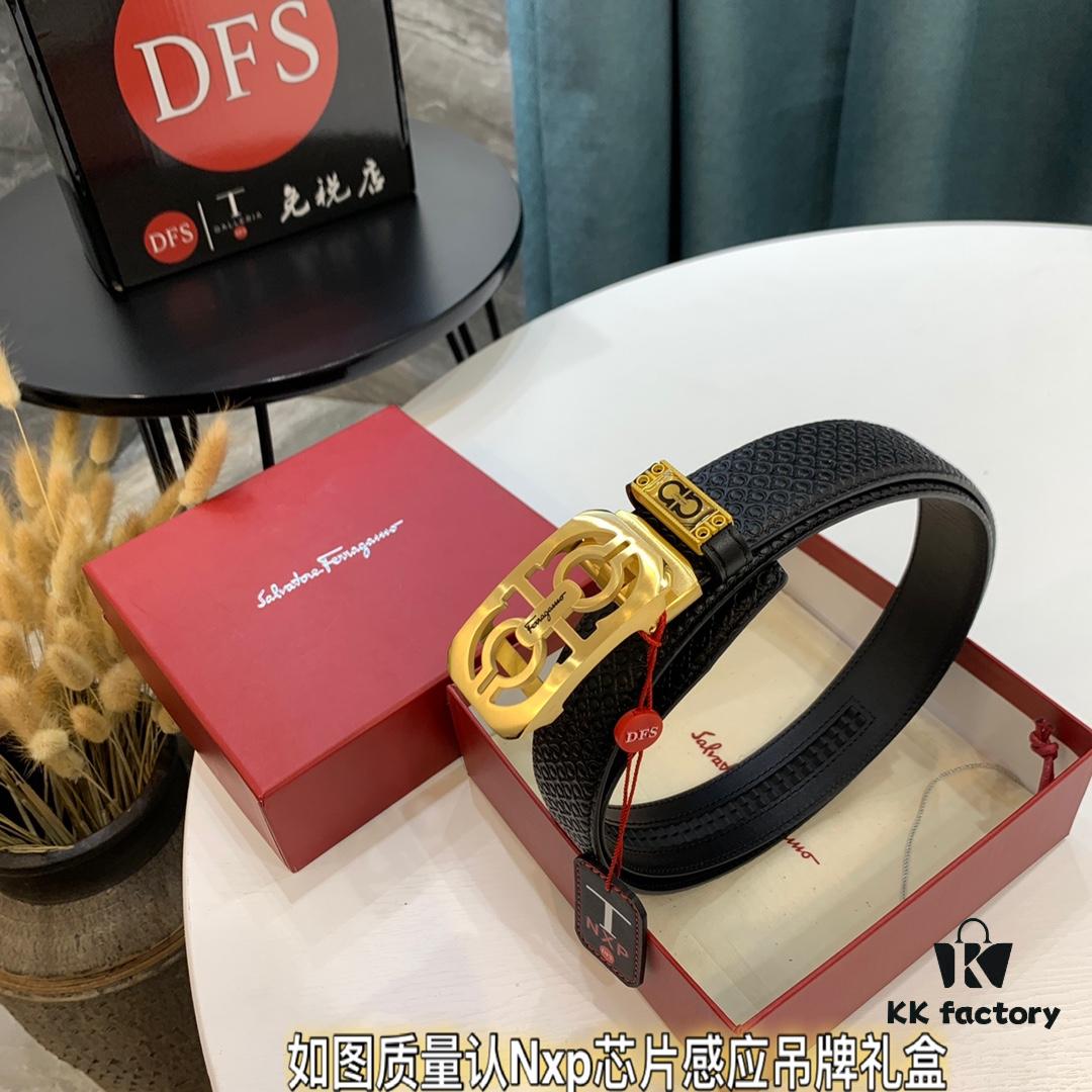 693200493a89a121ed54ff40 Arrival 🩳🩳🩳 Trumpet 🎺🎺 Genuine Photo, Salvatore Ferragamo Automatic Series Men's Belt, ZP Mold Precision Crafted with Figure-8 Beveled Pattern and Stainless Steel Hardware, Business Belt, Imported Authentic Ferragamo Mesh-Textured Full-Grain Calfskin, Auto-Tooth Adjustment, 3.5 cm Width