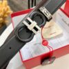 6932004a3a89a121ed54ff53 Salvatore Ferragamo Belt, Hong Kong Duty-Free Gift Box 🎁 (NXP RFID Tag with Official Website Verification, Authentic Anti-Counterfeit Chip) - 8-Shaped Etched Pattern, Full Italian Top-Grain Calfskin, Reversible Design, 3.5cm Width
