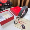 6932004a3a89a121ed54ff55 Salvatore Ferragamo Belt, Hong Kong Duty-Free Gift Box 🎁 (NXP RFID Tag with Official Website Verification, Authentic Anti-Counterfeit Chip) - 8-Shaped Etched Pattern, Full Italian Top-Grain Calfskin, Reversible Design, 3.5cm Width