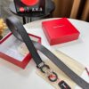 6932004a3a89a121ed54ff56 Salvatore Ferragamo Belt, Hong Kong Duty-Free Gift Box 🎁 (NXP RFID Tag with Official Website Verification, Authentic Anti-Counterfeit Chip) - 8-Shaped Etched Pattern, Full Italian Top-Grain Calfskin, Reversible Design, 3.5cm Width