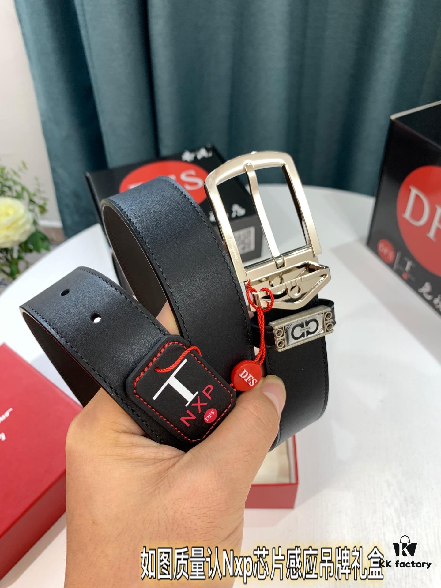 6932004b3a89a121ed54ff5a Salvatore Ferragamo Men's Belt, Genuine Top Grain Cowhide, Reversible Design, 3.5cm Width, Stainless Steel '8' Pin Buckle, Adjustable Length, Ideal Gift