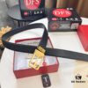 6932004d3a89a121ed54ff73 Salvatore Ferragamo Men's Automatic Belt, Top-Quality Genuine Leather with Steel Hardware, 3.5cm Width, '8' Weave Design