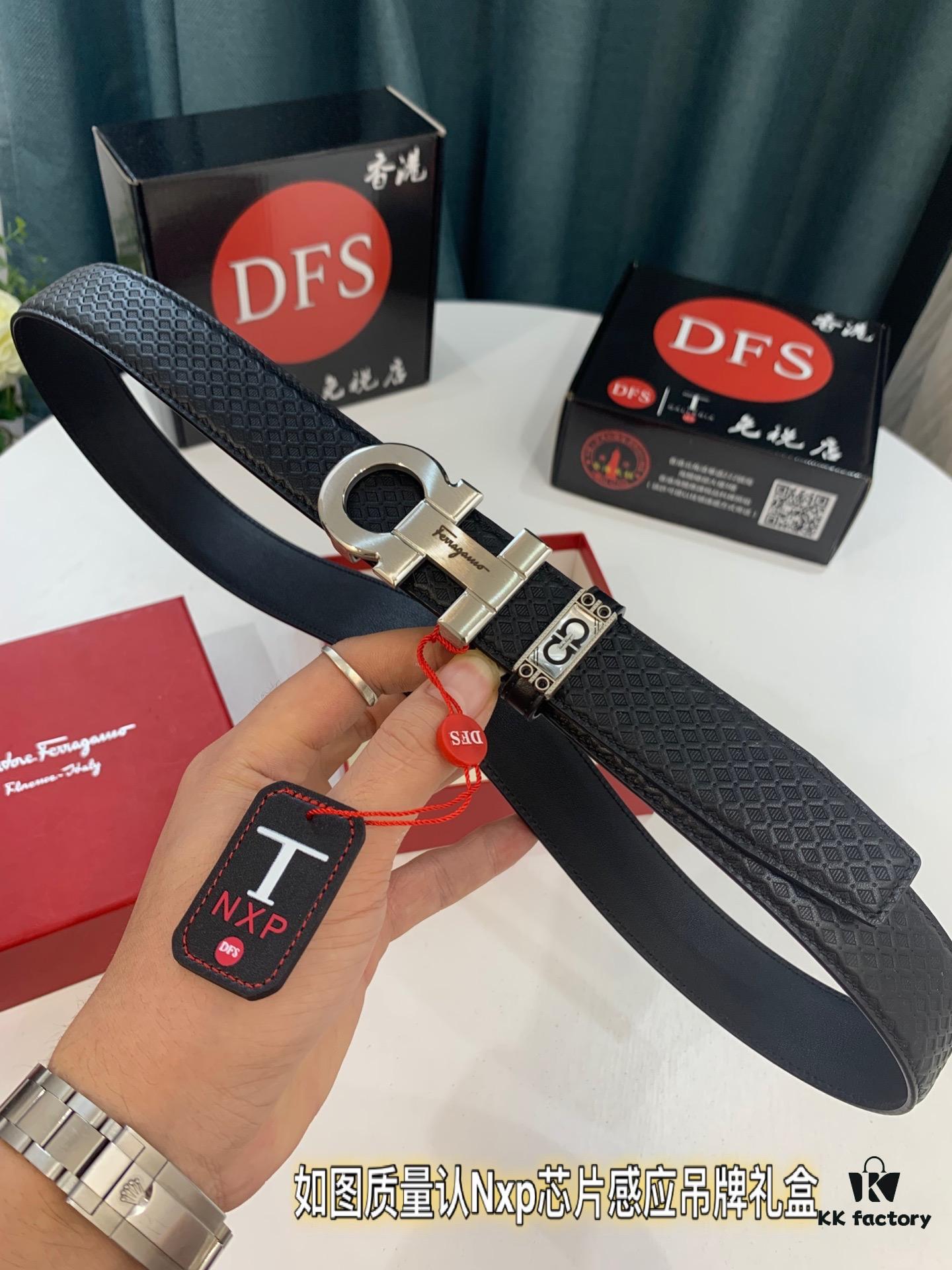 6932004e3a89a121ed54ff83 Arrival 🎺🎺 Authentic Shot, Ferragamo Men's Automatic Belt, ZP Mould Design, 8-Shaped Beveled Pattern with Stainless Steel Hardware, Business Belt, Imported Small Ferragamo Mesh Pattern Top-Grain Calfskin, Automatic Tooth Adjustment, 3.5 cm Width