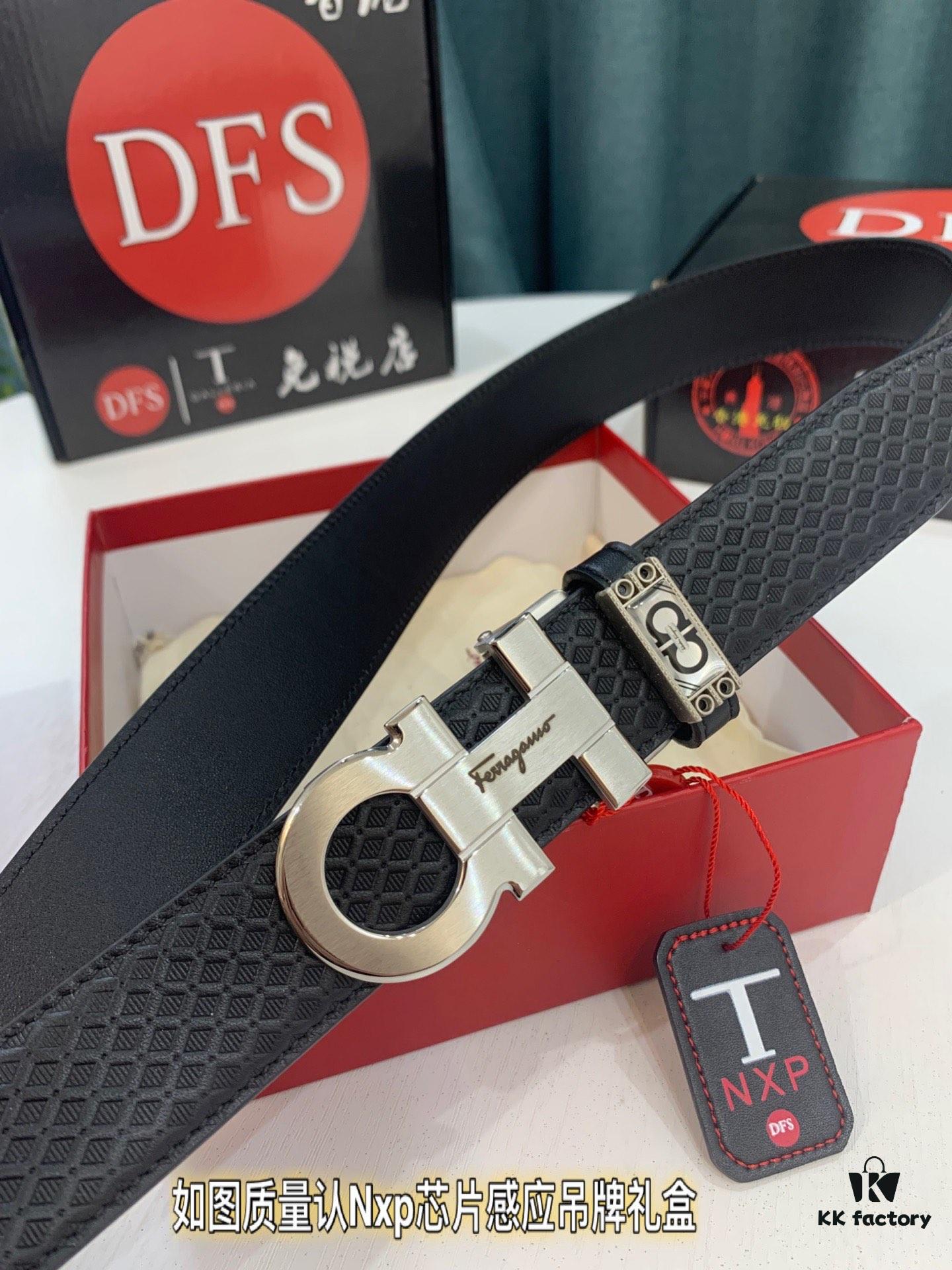 6932004e3a89a121ed54ff84 Arrival 🎺🎺 Authentic Shot, Ferragamo Men's Automatic Belt, ZP Mould Design, 8-Shaped Beveled Pattern with Stainless Steel Hardware, Business Belt, Imported Small Ferragamo Mesh Pattern Top-Grain Calfskin, Automatic Tooth Adjustment, 3.5 cm Width