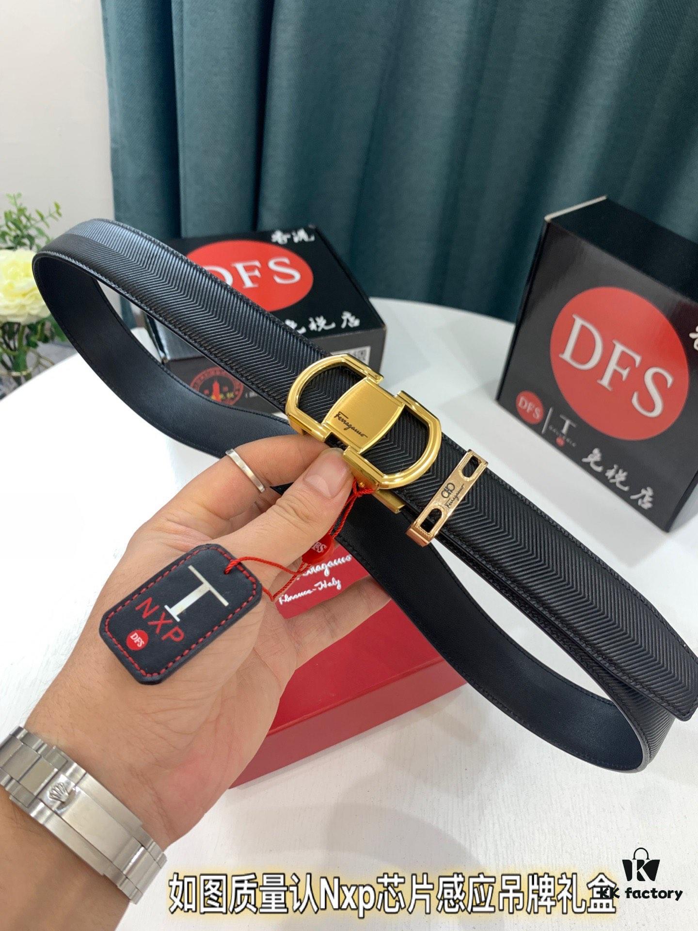 6932004f3a89a121ed54ff91 Arrival 🎺🎺 Authentic Shot, Ferragamo Men's Automatic Series Leather Belt, ZP Molded 8-Shaped Weave with Stainless Steel Hardware, Business Belt, Imported Top-Grade Calfskin with Ferragamo Arrow Pattern, Automatic Buckle, 3.5 cm Width