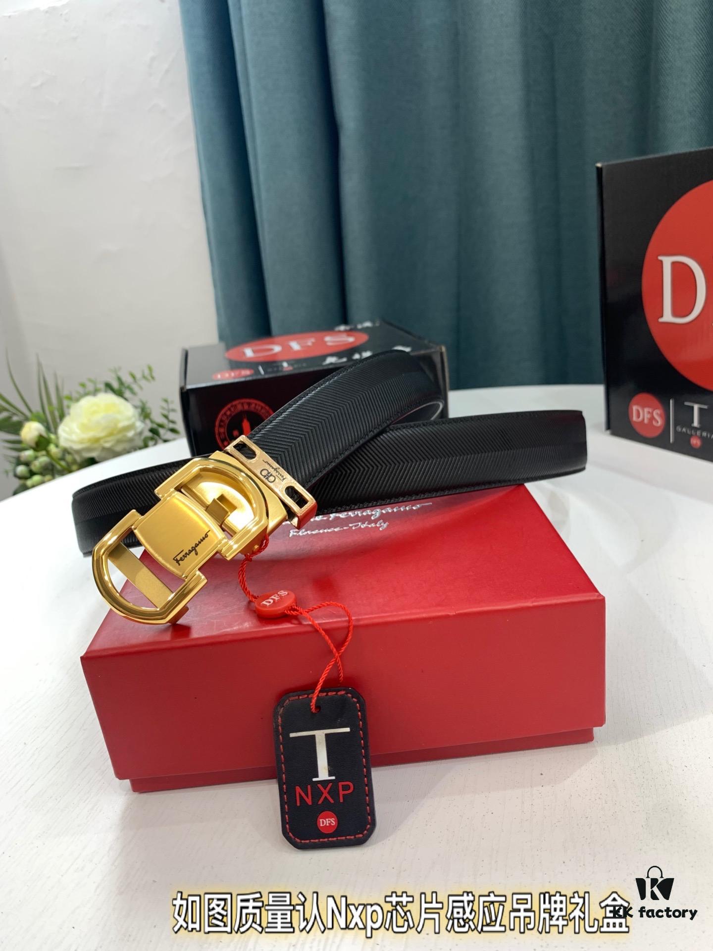 6932004f3a89a121ed54ff95 Arrival 🎺🎺 Authentic Shot, Ferragamo Men's Automatic Series Leather Belt, ZP Molded 8-Shaped Weave with Stainless Steel Hardware, Business Belt, Imported Top-Grade Calfskin with Ferragamo Arrow Pattern, Automatic Buckle, 3.5 cm Width