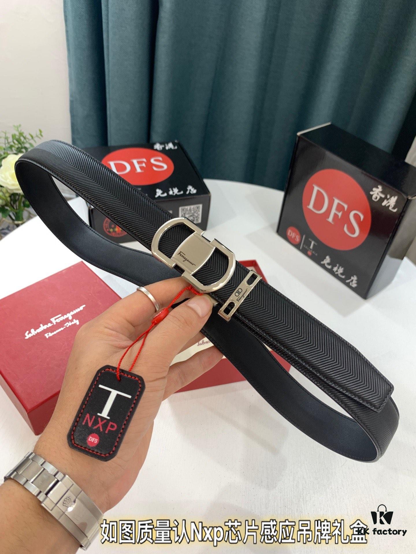 6932004f3a89a121ed54ff97 Arrival 🎺🎺 Authentic Shot, Ferragamo Men's Automatic Series Leather Belt, ZP Molded 8-Shaped Weave with Stainless Steel Hardware, Business Belt, Imported Top-Grade Calfskin with Ferragamo Arrow Pattern, Automatic Buckle, 3.5 cm Width