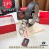 693200513a89a121ed54ffa9 Ferragamo Men's Belt, Genuine First-Layer Calfskin with Crocodile Texture, Reversible Design, 3.5cm Width, Stainless Steel Buckle, Adjustable Length