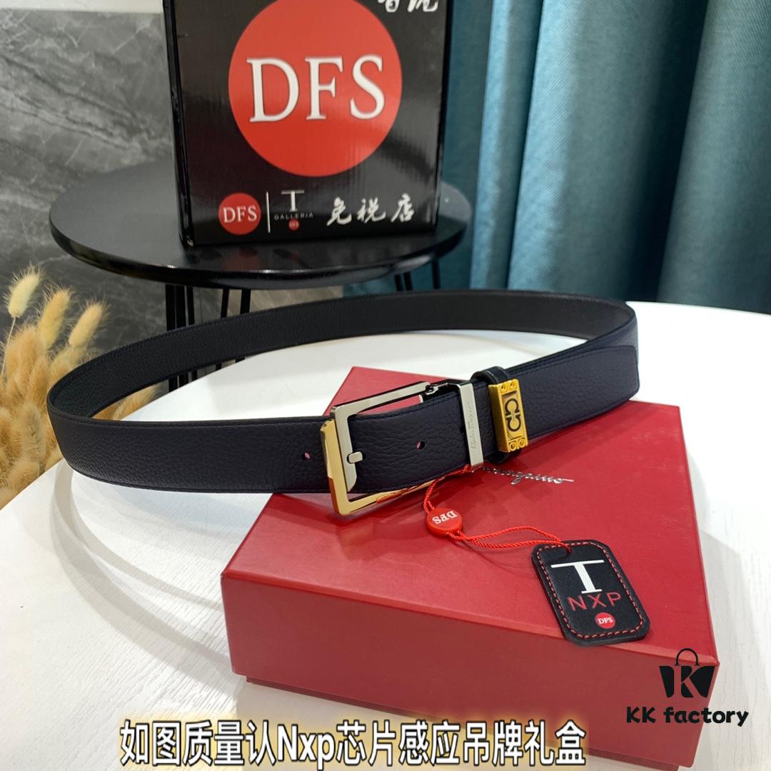 693200523a89a121ed54ffb5 Shop Owner Recommended: Ferragamo Men's Belt, Genuine Imported Full-Grain Calf Leather, Reversible Design, 3.5cm Width, Octagonal Stainless Steel Hardware