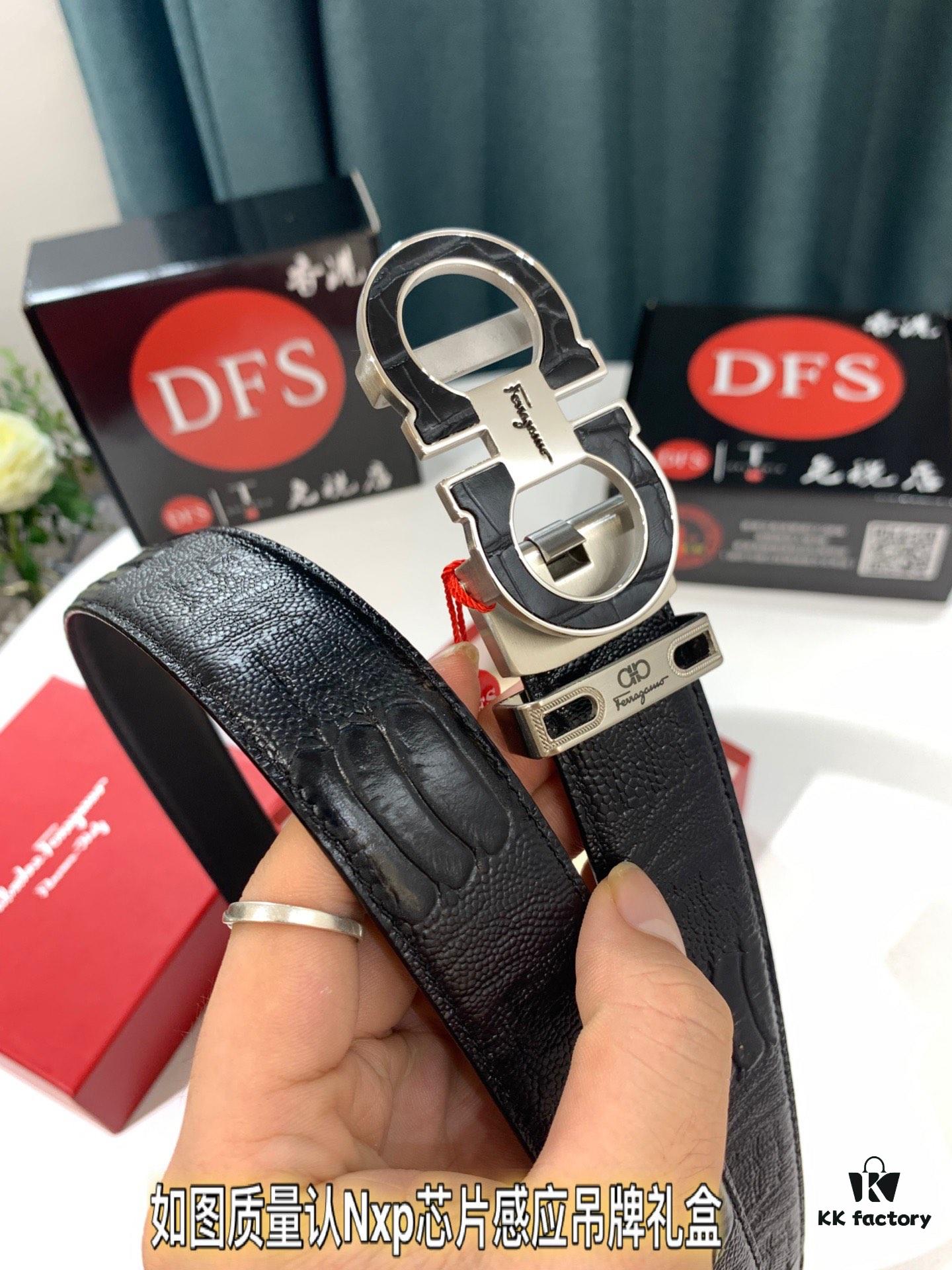 693200533a89a121ed54ffc3 SALUTE Recommend 🎺🎺 Authentic Filigree Automatic Belt, 2023 Newest Style, Crocodile Grain Top Layer Cowhide, 3.5cm Width, Premium Business Dress Belt with Smooth Slide Closure