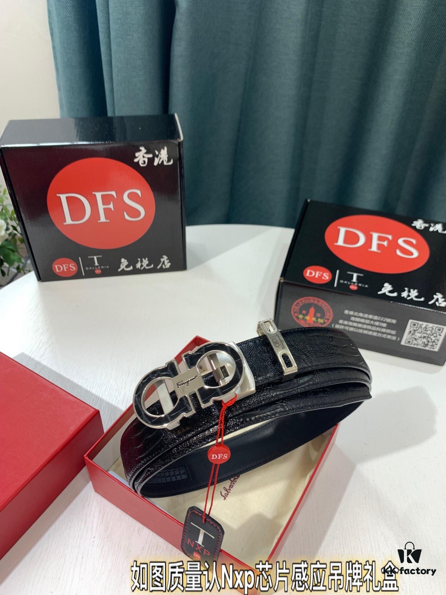 693200533a89a121ed54ffc5 SALUTE Recommend 🎺🎺 Authentic Filigree Automatic Belt, 2023 Newest Style, Crocodile Grain Top Layer Cowhide, 3.5cm Width, Premium Business Dress Belt with Smooth Slide Closure