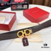 693200553a89a121ed54ffde Salvatore Ferragamo Men's Belt, Genuine First-Layer Calfskin with Woven Texture, Reversible Design, 3.5cm Width, Stainless Steel Buckle, Adjustable Length