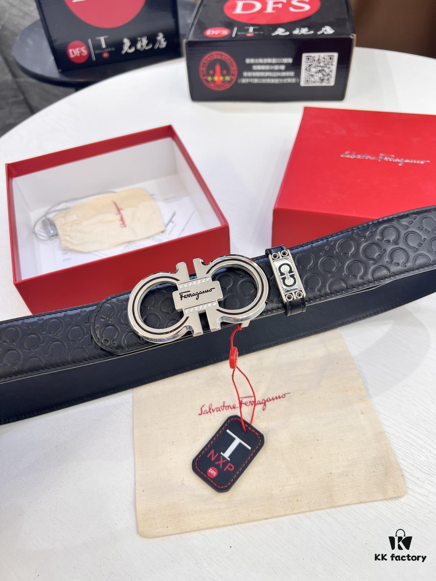 693200553a89a121ed54ffe6 Top-tier Salvatore Ferragamo Belt, Hong Kong Duty-Free T Gift Box, Anti-Counterfeit QR Code Authentication, New '8' Shaped Original Hardware, Precision Craftsmanship, Genuine Logo Steel Stamp, Imported Embossed Top-Grain Calfskin from German OEM Manufacturer