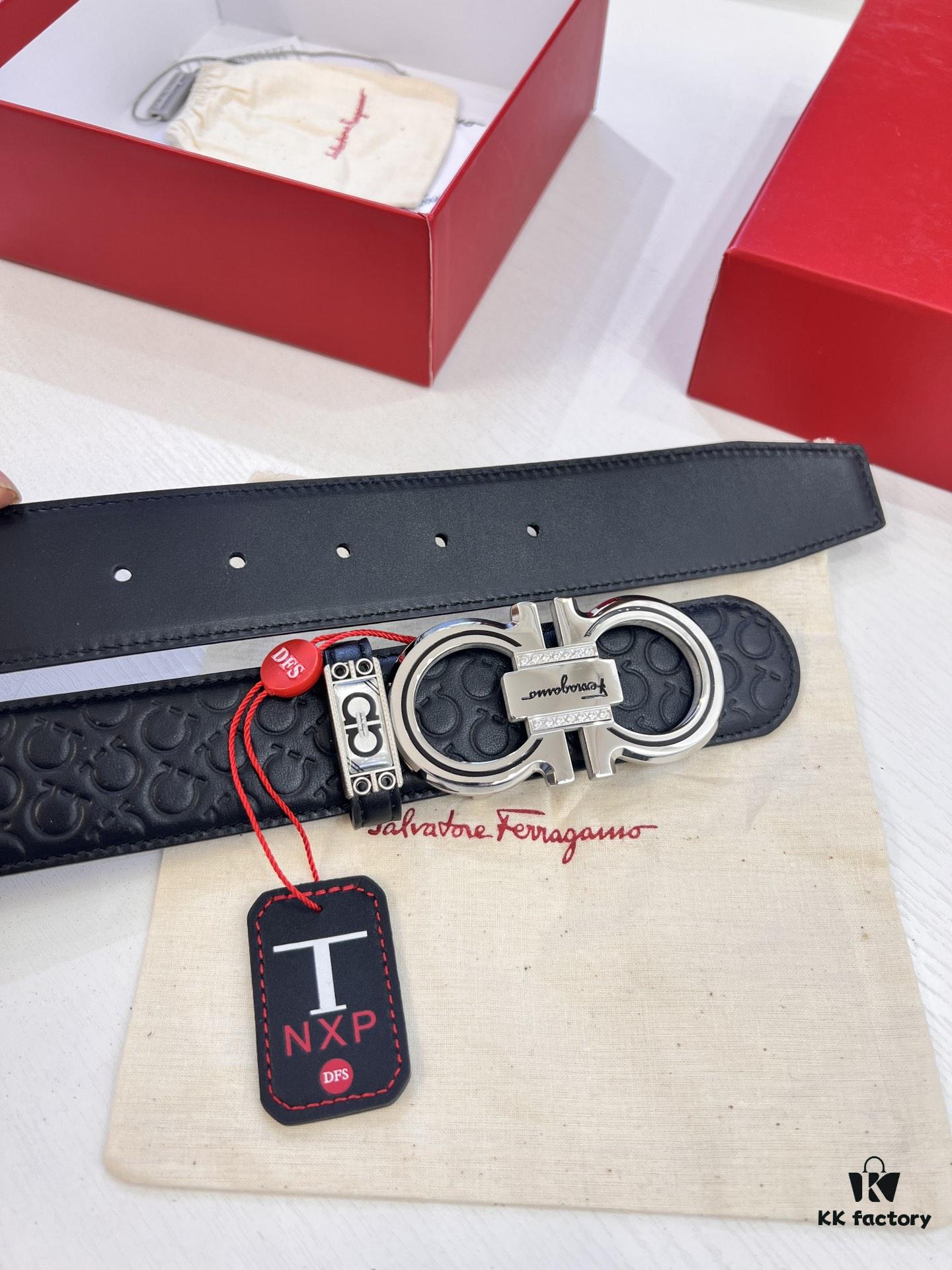 693200563a89a121ed54ffe7 Top-tier Salvatore Ferragamo Belt, Hong Kong Duty-Free T Gift Box, Anti-Counterfeit QR Code Authentication, New '8' Shaped Original Hardware, Precision Craftsmanship, Genuine Logo Steel Stamp, Imported Embossed Top-Grain Calfskin from German OEM Manufacturer