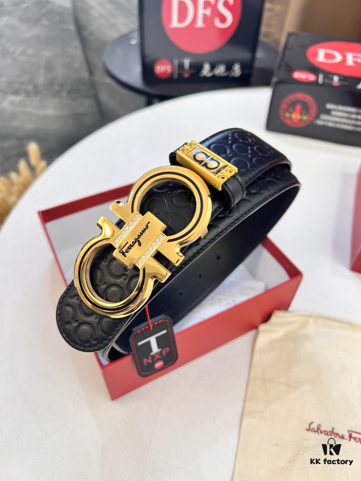 693200563a89a121ed54ffef Top-Tier Salvatore Ferragamo Belt, Hong Kong Duty-Free Gift Box, Original 8-Shaped Hardware, Genuine Leather, NFC Chip Enabled