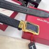 693200573a89a121ed54fff6 Salvatore Ferragamo Men's Automatic Belt, Top-Quality Genuine Leather with Steel Hardware, 3.5cm Width, '8' Patterned Full-Grain Leather, Imported