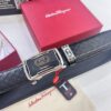 693200573a89a121ed54fffb Arrival of Salvatore Ferragamo Men's Automatic Series Leather Belt with ZP Mold, 8-Shaped Beveled Pattern, Genuine Top-Layer Calfskin, Steel Hardware, 3.5 cm Width