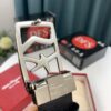 693200583a89a121ed55000b Ferragamo Men's Belt, Genuine First-Layer Cattle Leather with '8' Shaped Stainless Steel Buckle, Reversible Design, 3.5cm Width