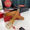 693200593a89a121ed550013 Ferragamo Men's Belt, Genuine First-Layer Cowhide with 8-Shaped Steel Hardware, Reversible Design, 3.5cm Width, Ideal Gift Choice