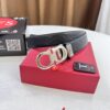 Ferragamo Men's Belt, Genuine First-Layer Calfskin with Double-Sided Usage, 3.5cm Width, Stainless Steel Buckle, Adjustable Length